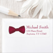 Burgundy Bow Stropdas Weddenschap Prom Formalslijt Etiket (Insitu)