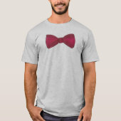 Burgundy Bow Stropdas Wedding Prom T-shirt Bachelo (Voorkant)