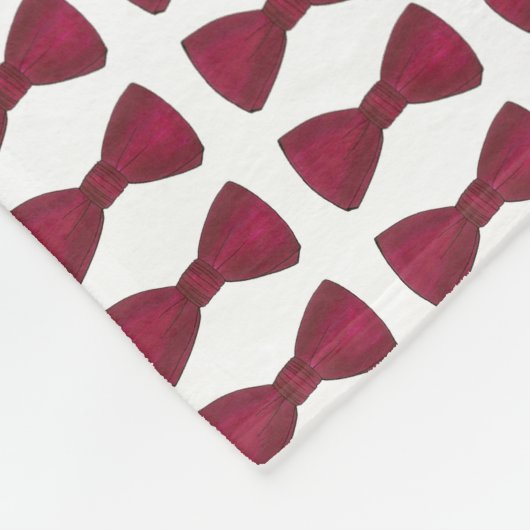 Burgundy Bowtie Wedding Groom Bachelor Party Fleece Deken (Hoek)
