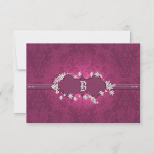 Burgundy Brocade RSVP