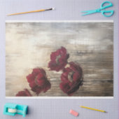 Burgundy & Bronzen Bloemveld, abstract realisme  Tissuepapier (Craft)