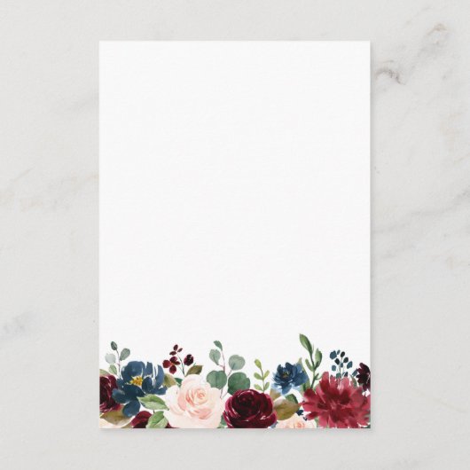 Burgundy Bruiloft Feest Date Night Idee Advieskaar Advieskaart (Achterkant)