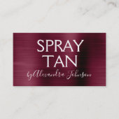 Burgundy Brushed Metal Spray Tan Visitekaartje (Voorkant)
