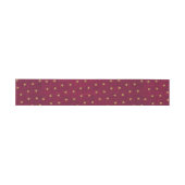 Burgundy Burlap Cute Gold Hearts Rustic Farmhouse Uitnodigingen Wikkel (Vlak)