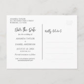 Burgundy Burlap Wedding Save the Date Aankondigingskaart (Achterkant)