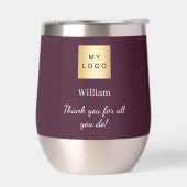 Burgundy business logo employee thank you (Links)