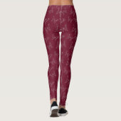 Burgundy Butterfly beschrijft het patroon Leggings (Achterkant)