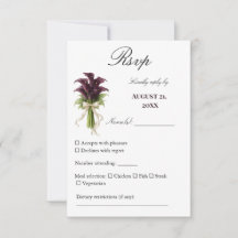 Burgundy Calla Lily Wedding Bouquet Ivory Ribbon 