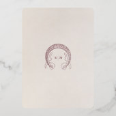 Burgundy Calla Lily Wedding Save The Date Folie Uitnodiging (Achterkant)