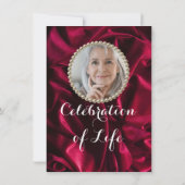 Burgundy Calligrafie Fotocering van het leven Kaart (Achterkant)