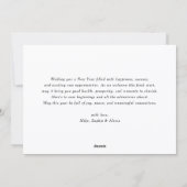 Burgundy Calligraphy and Wreath New Year Photo Feestdagenkaart (Achterkant)