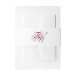 Burgundy Catholic Wedding Invitation Belly Band Uitnodigingen Wikkel