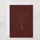 Burgundy Celebration of Life Botanical Kaart (Achterkant)