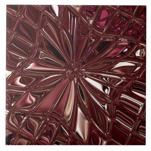 Burgundy Ceramic Tegel Tegeltje (Voorkant)