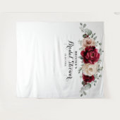 Burgundy Champagne Ivoor Roze Bruidsdouche Wandkleed (Voorkant (horizontaal))