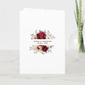 Burgundy Champagne Ivory Mauve Roos Floral Wedding (Achterkant)