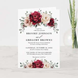 Burgundy Champagne Ivory Mauve Roos Floral Wedding