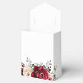 Burgundy Champagne Ivory Mauve Roos Floral Wedding Bedankdoosjes (Geopend)