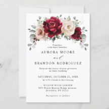 Burgundy Champagne Ivory Mauve Roos Floral Wedding