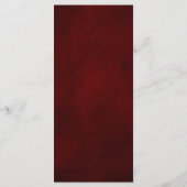 Burgundy Champagne Ivory Mauve Roos Floral Wedding Menu (Achterkant)