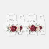 Burgundy Champagne Ivory Mauve Roos Vrijgezellenfe Bedankdoosjes (Uitgevouwen)