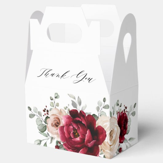 Burgundy Champagne Ivory Mauve Roos Vrijgezellenfe Bedankdoosjes (Geopend)