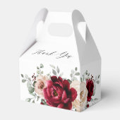 Burgundy Champagne Ivory Mauve Roos Vrijgezellenfe Bedankdoosjes (Voorkant Zijde)