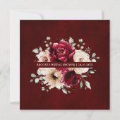 Burgundy Champagne Ivory Mauve Roos Vrijgezellenfe Kaart (Achterkant)