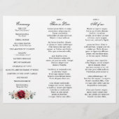 Burgundy Champagne Ivory Mauve Wedding Programme (Achterkant)