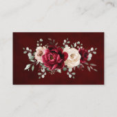 Burgundy Champagne Ivory Mauve Wedding Reception Informatiekaartje (Achterkant)