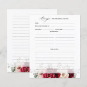 Burgundy Champagne Ivory Vrijgezellenfeest Recipe (Voorkant / Achterkant)