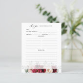 Burgundy Champagne Ivory Vrijgezellenfeest Recipe (Staand voorkant)