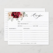 Burgundy Champagne Ivory Vrijgezellenfeest Recipe (Voorkant / Achterkant)