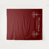 Burgundy Chandeliers Wedding Photo Backdrop Wandkleed (Voorkant (horizontaal))