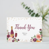 Burgundy Cheers to Love Bedankt (Staand voorkant)