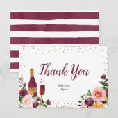 Burgundy Cheers to Love Bedankt (Voorkant / Achterkant)