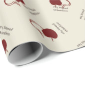 Burgundy Cherries & Sweet Script – Valentine Cadeaupapier (Rol Hoek)