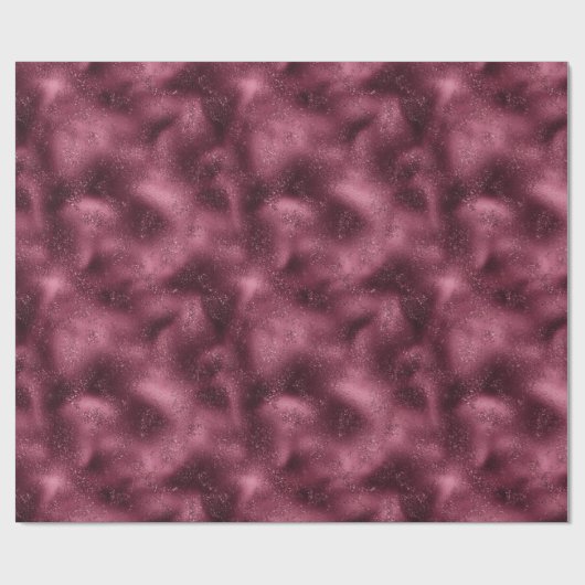 Burgundy Cherry Glitter Glitz Cadeaupapier (Vlak)