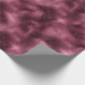 Burgundy Cherry Glitter Glitz Cadeaupapier (Hoek)