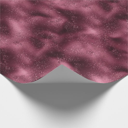 Burgundy Cherry Glitter Glitz Cadeaupapier (Hoek)