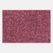 Burgundy Cherry Glitter Glitz Inpakpapier Vel (Voorkant 2)