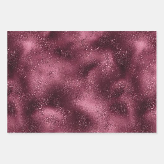 Burgundy Cherry Glitter Glitz Inpakpapier Vel (Voorkant)