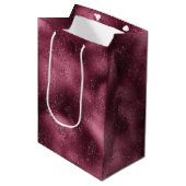 Burgundy Cherry Glitter Glitz Medium Cadeauzakje (Voorkant Gekanteld)
