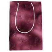 Burgundy Cherry Glitter Glitz Medium Cadeauzakje (Voorkant)