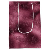 Burgundy Cherry Glitter Glitz Medium Cadeauzakje (Achterkant)