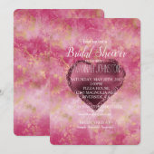 Burgundy Cherry Glitter Heart Kaart (Voorkant / Achterkant)