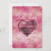 Burgundy Cherry Glitter Heart Kaart (Voorkant)