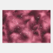 Burgundy Cherry Glitter Sparkle Heart Inpakpapier Vel (Voorkant 3)