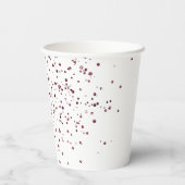 Burgundy Cherry Glitter Sparkle Papieren Bekers (Achterkant)