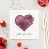 Burgundy Cherry Glitter Sparkle Servet (Insitu)